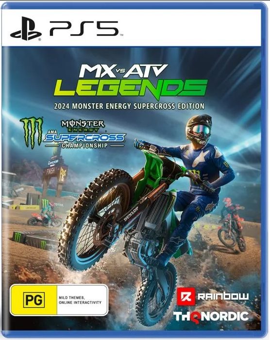 Sony Playstation 5 MX Vs ATV Legends – 2024 Monster Energy Supercross Edition, Excellent Condition, With Case No Manual (CP 1343025)