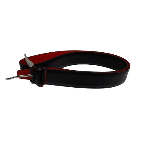 Hugo Boss Barney Leather Belt with Red Lining Size 32