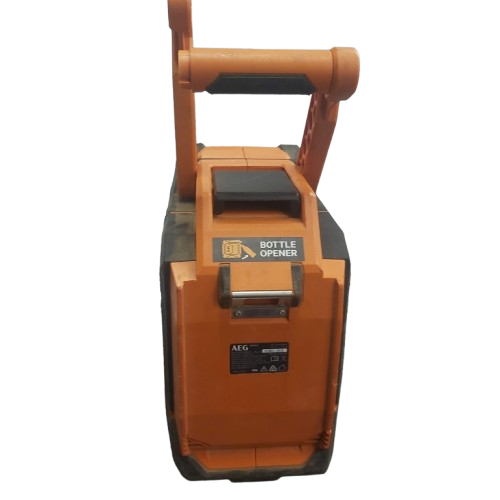 AEG BRFM18 18v AM/FM Jobsite Radio, Good Condition, Skin Only, One Screw Missing From Handle