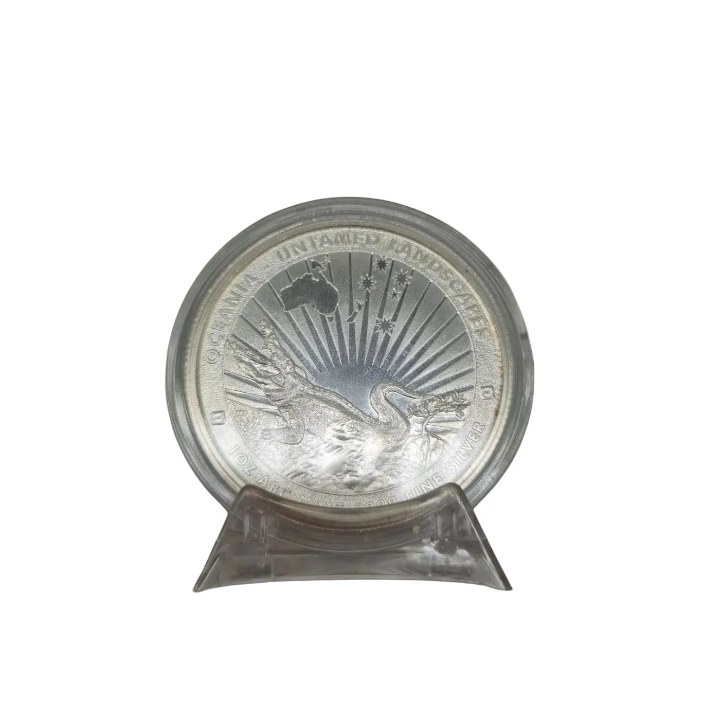 Unisex 999ct Silver Crocodile Coin 31.3gms ABC Mint Bullion (WR1392956)