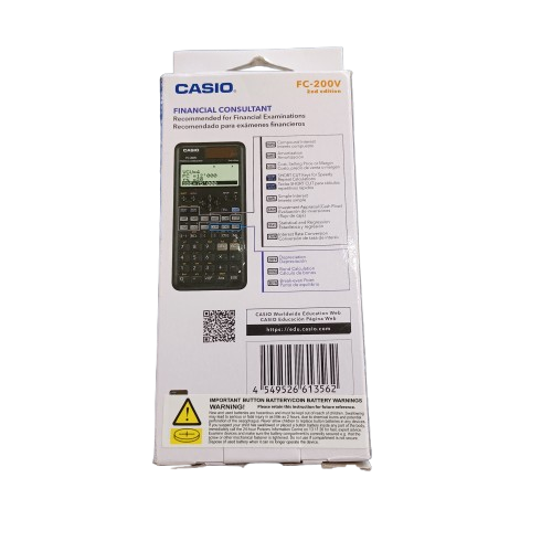 CASIO FC-200V Financial Calculator Black (LE)