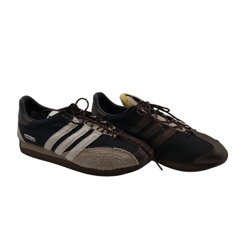 ADIDAS Song For The Mute Country OG Trainers, MENS US 8.5, Core Black / Core White / Wonder Beige In Box