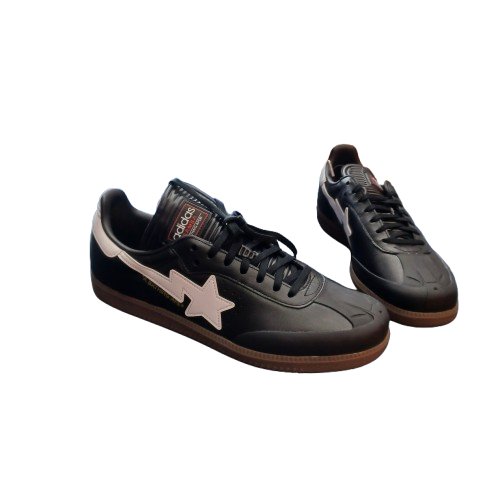 Adidas Bape X Adidas Samba ‘Black White Gum’ Sneakers JR9246 US 12 (LEL)