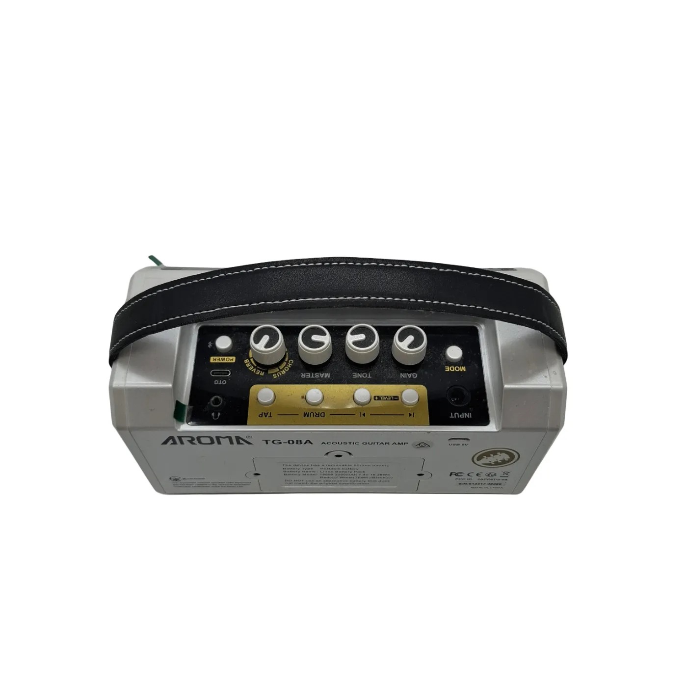 Aroma TG-08A Guitar Amplifier Silver In Box With Guitar Lead (WR 1416220)