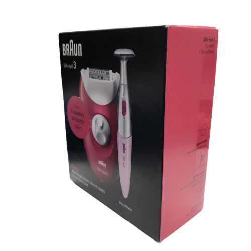 Braun Silk Epil 3 Epilator Pink in Box (LN)