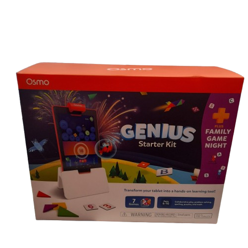 Osmo-Genius Starter Kit for Fire Tablet + Family Game Night-7 Educational Learning Games ( GE )
