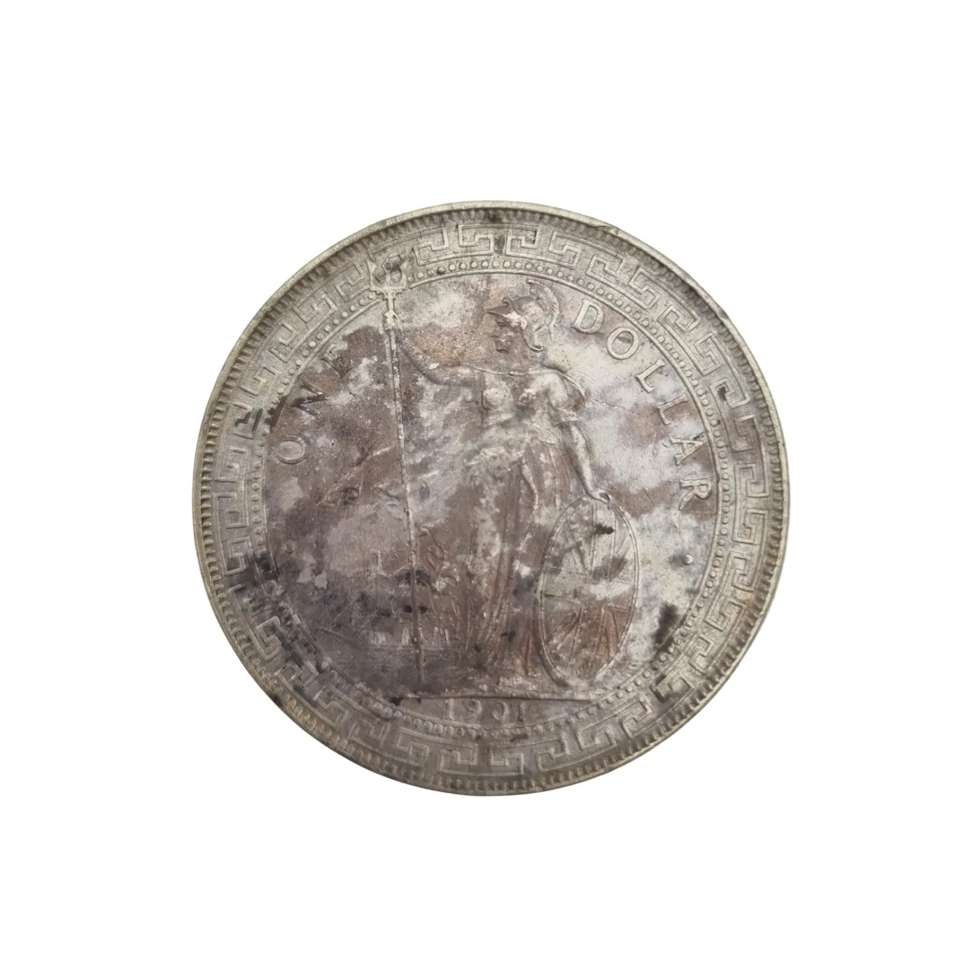 1901 B Great Britain Trade Dollar Silver $1 Coin Bombay Mint