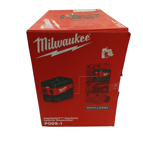 Milwaukee Packout Cyclone Debris Separator PODS-1, Like New In Box, With 3x Attachments **CONSIGNMENT ITEM** (NA 1388031)