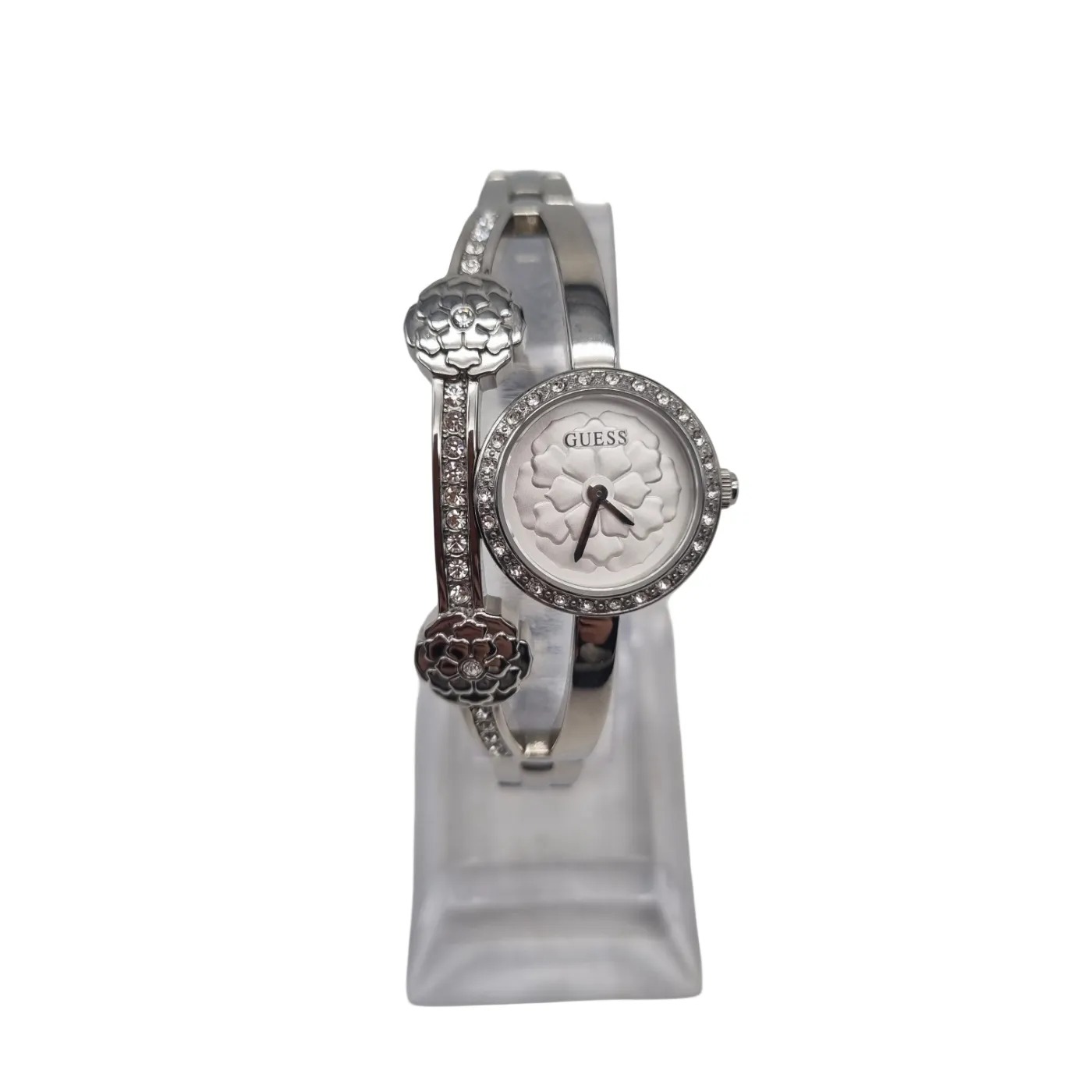 GUESS Ladies Silver-Tone Analog Watch GW0756LI with Box and Links (WR1400727)