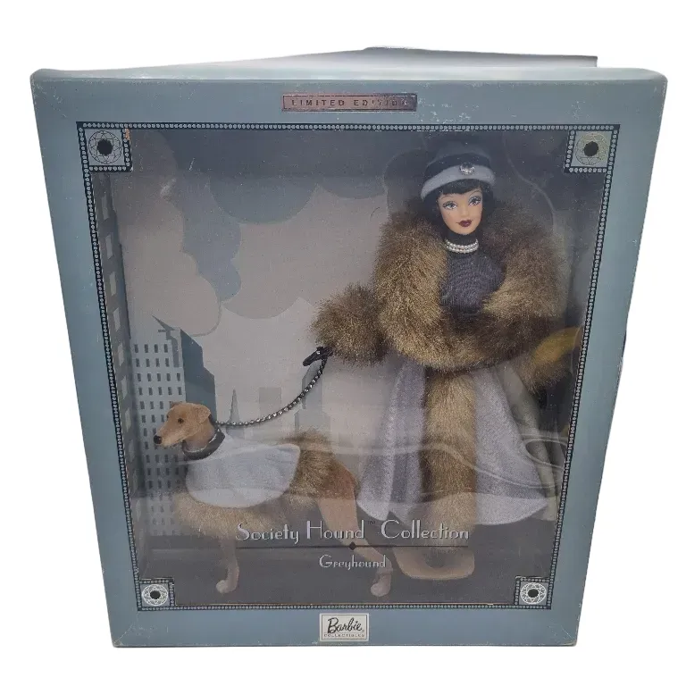 Society Hound Collection Barbie Limited Edition 2000 Mattel Greyhound Collectible Vintage Mint In Box Doll Dog