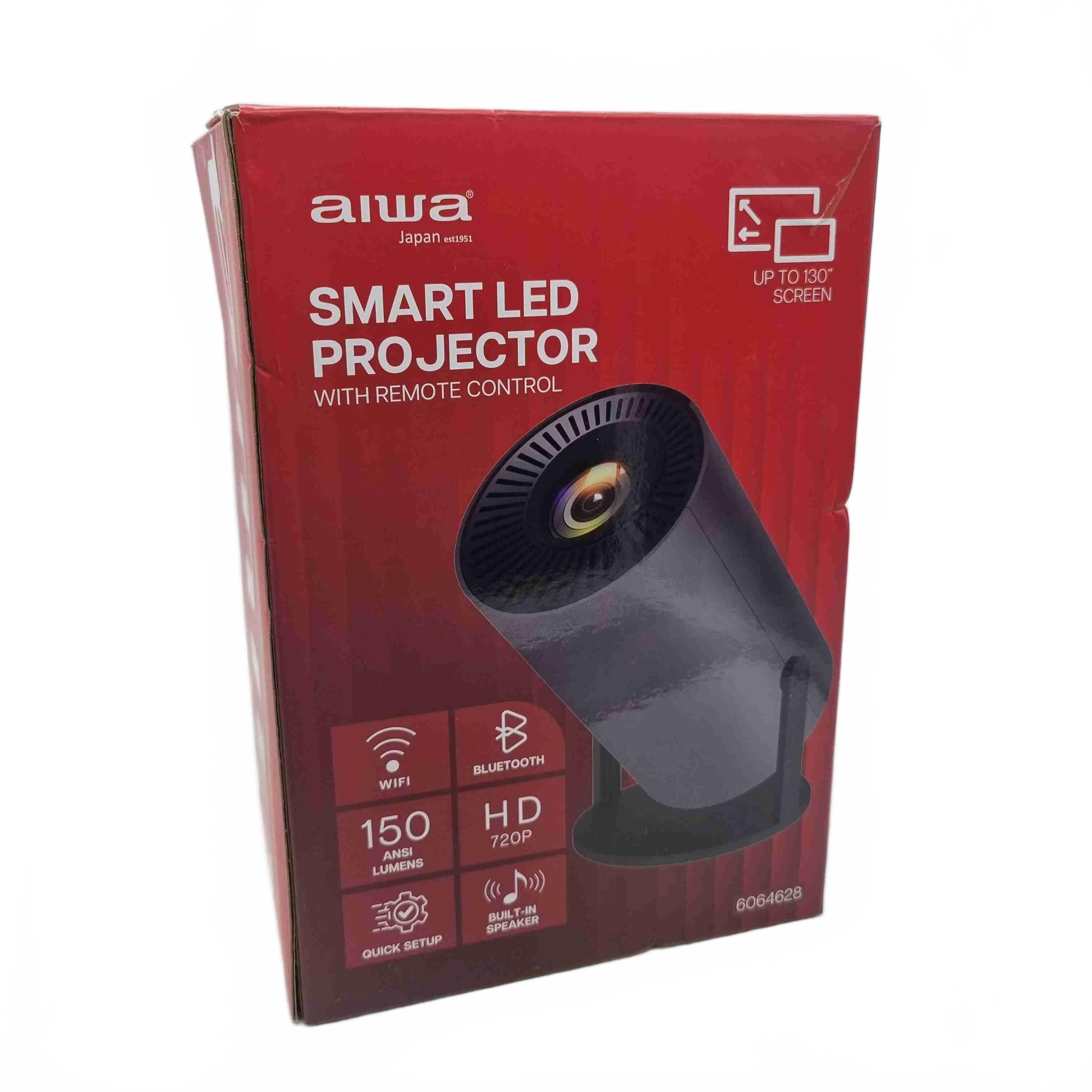 Aiwa Smart LED Projector 6064628 In Box With Remote (WR 1430620)