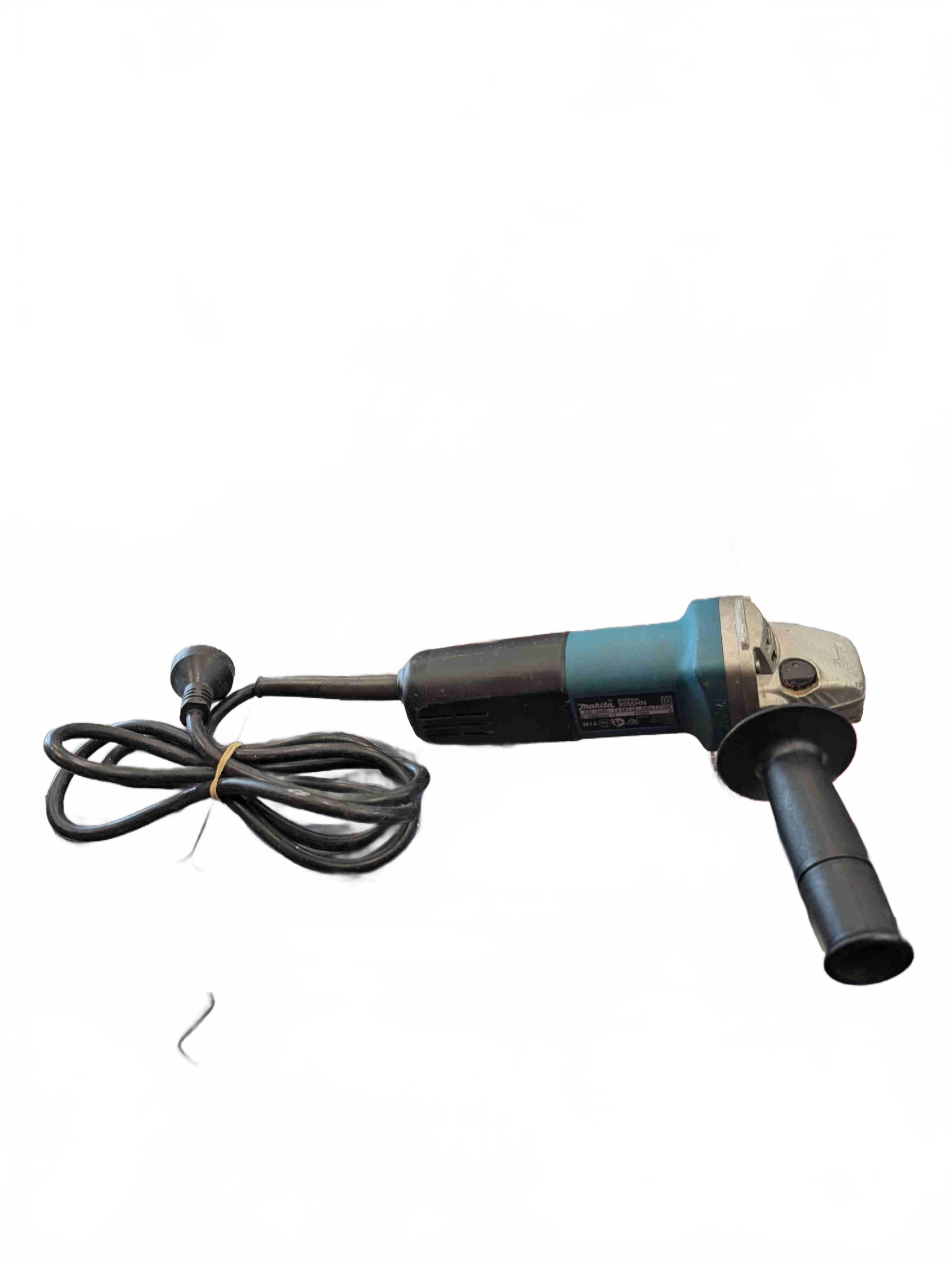 Makita Angle Grinder 9555HN, 240V, Good USED Condition, With Ceramic Flap Disc + Handle (GE 1437575)