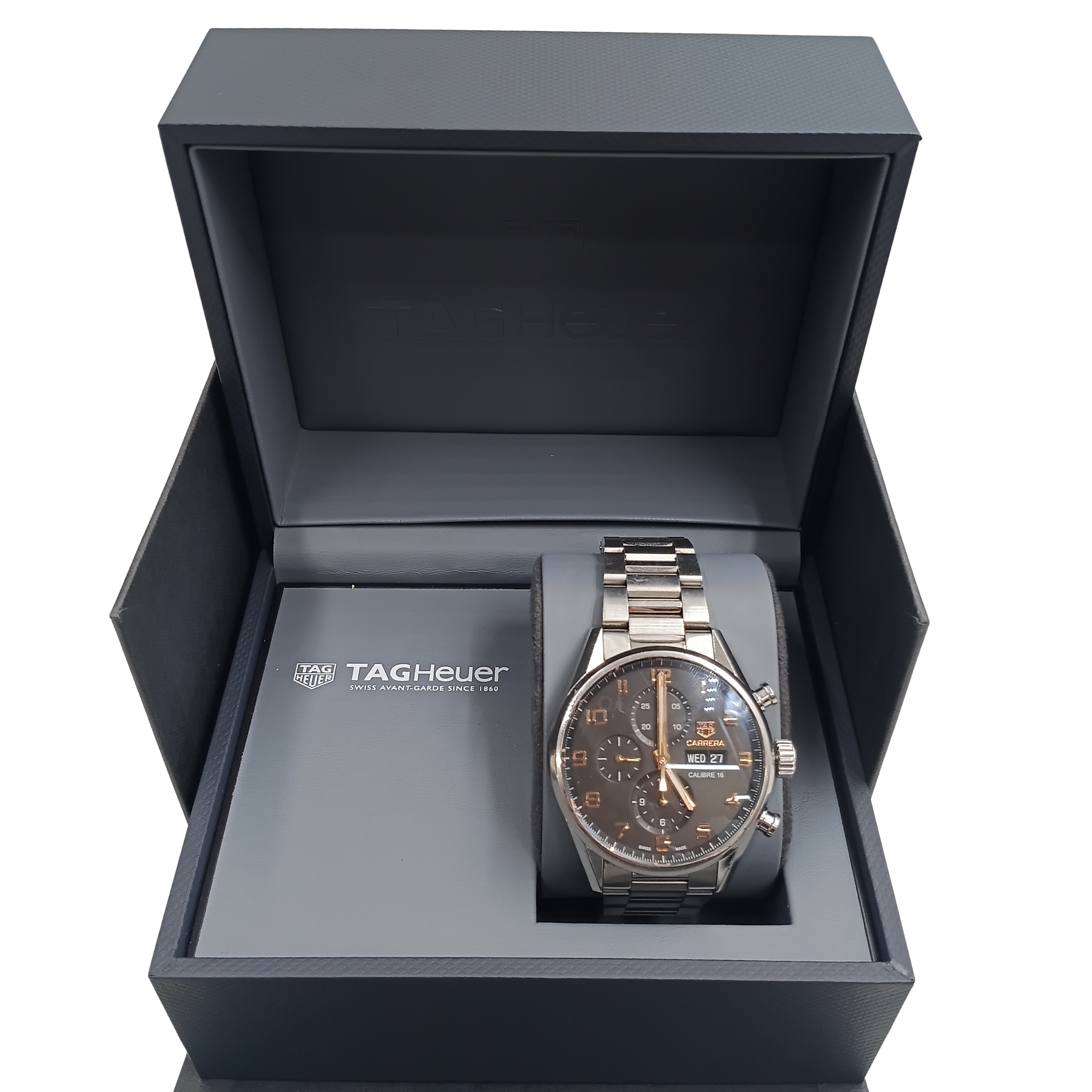 TAG Heuer Carrera Calibre 16 CV2A1AB 43mm Automatic Chronograph Watch (NA)