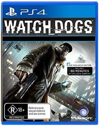 Sony Playstation 4 Watch Dogs, Very Good Condition, With Case + Manual (LE 1364615)