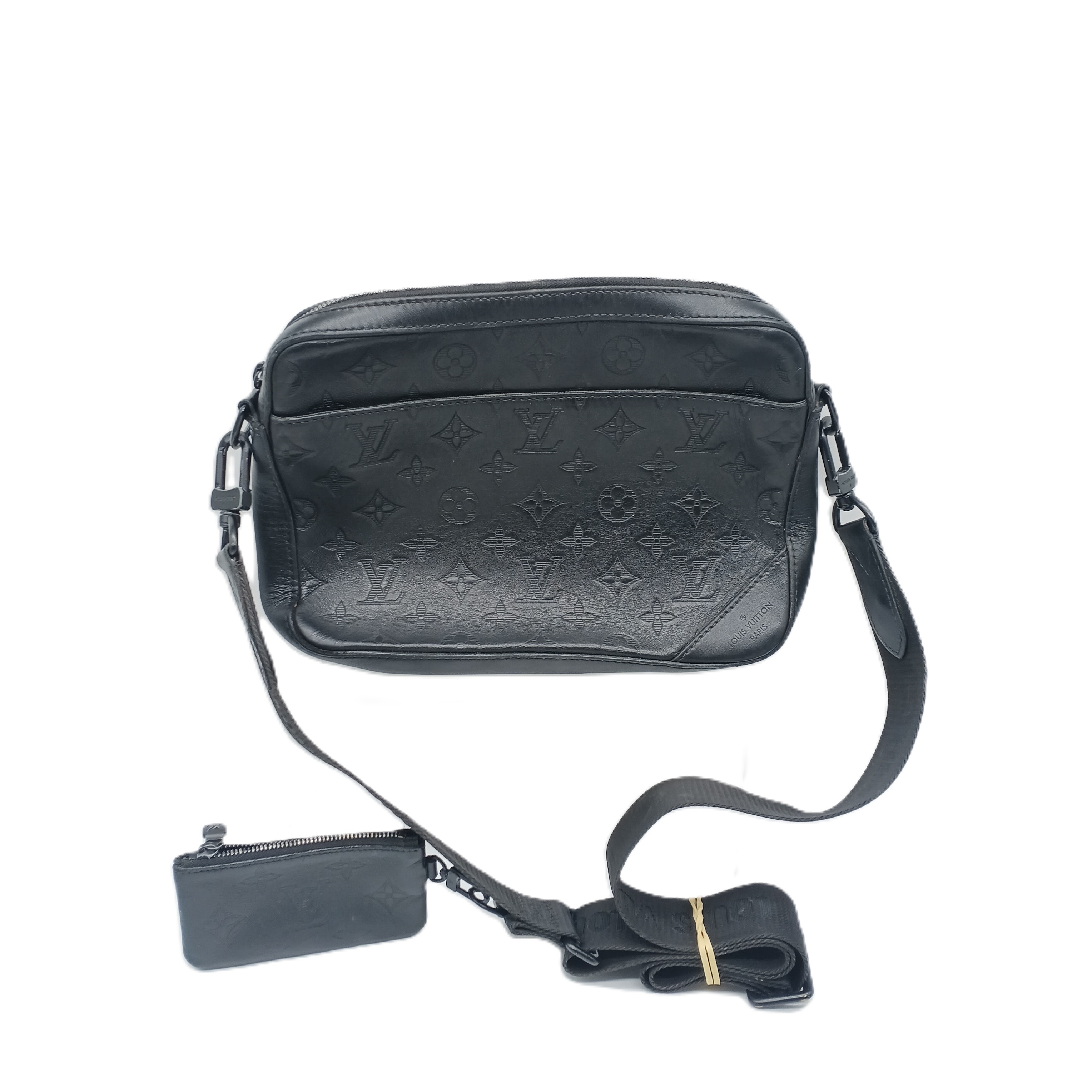 Louis Vuitton Duo Messenger Monogram Shadow Black + Entrupy Certificate (CP 1422779)