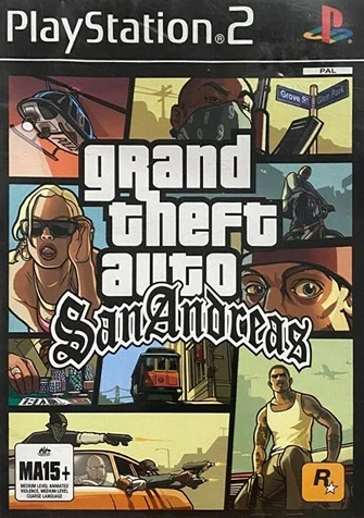 Grand Theft Auto San Andreas PlayStation 2 Fair Condition with Manual (LN)