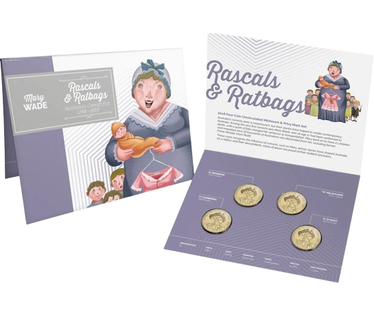 Rascals and Ratbags Mary Wade 4 $1 Coin Set (CP)