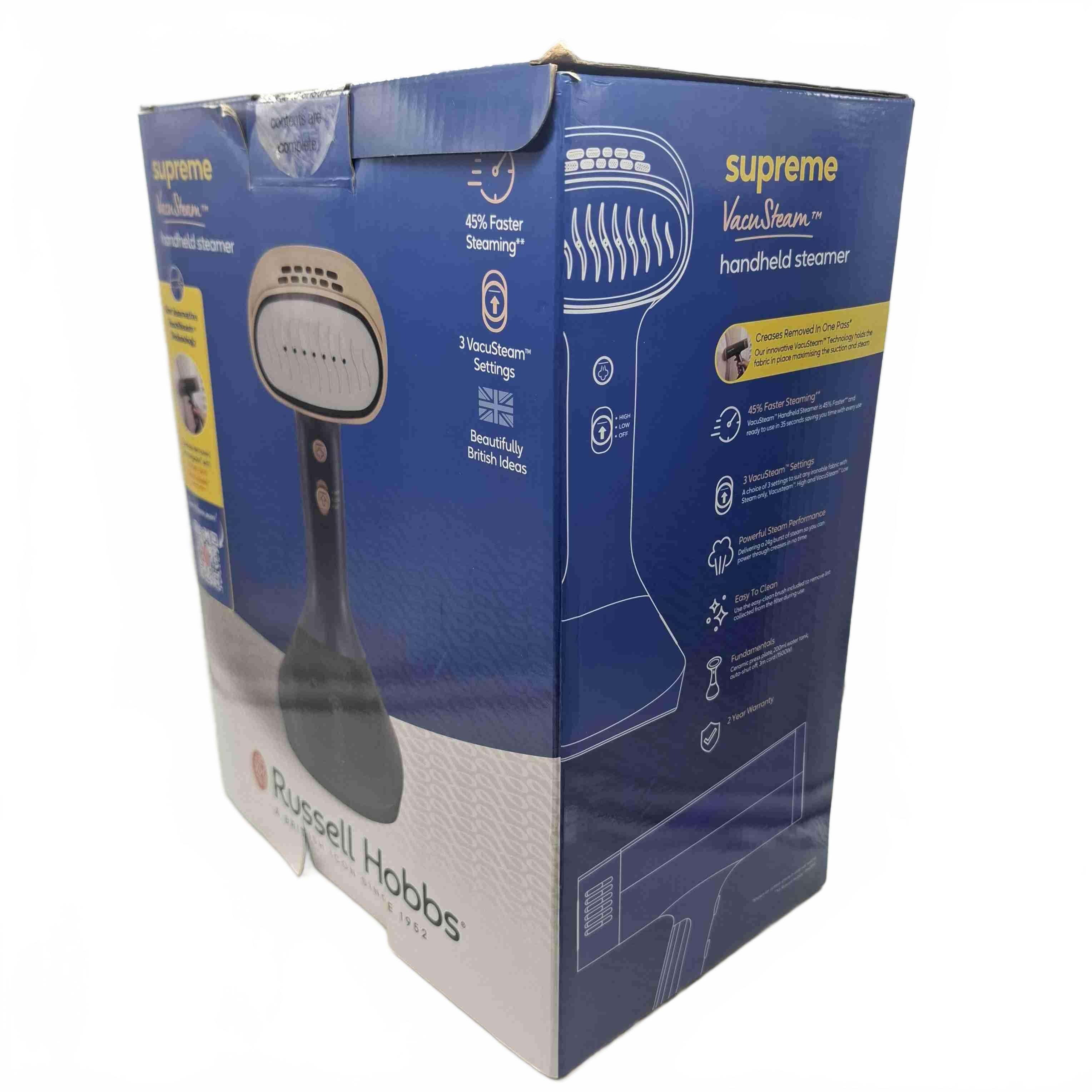 Russell Hobbs Supreme VacuSteam Handheld Garment Steamer RHC2855 *In Box* (1432207)
