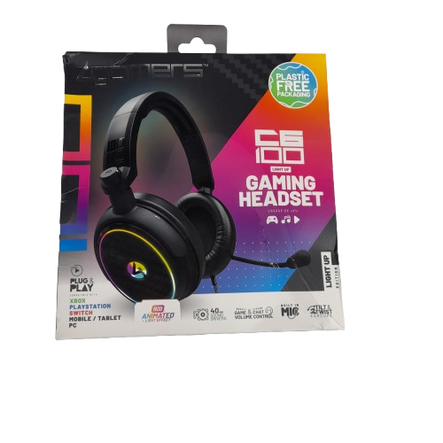 4Gamers C6-100LED Gaming Headset C6-100LED-4G Black Wired  (LN)