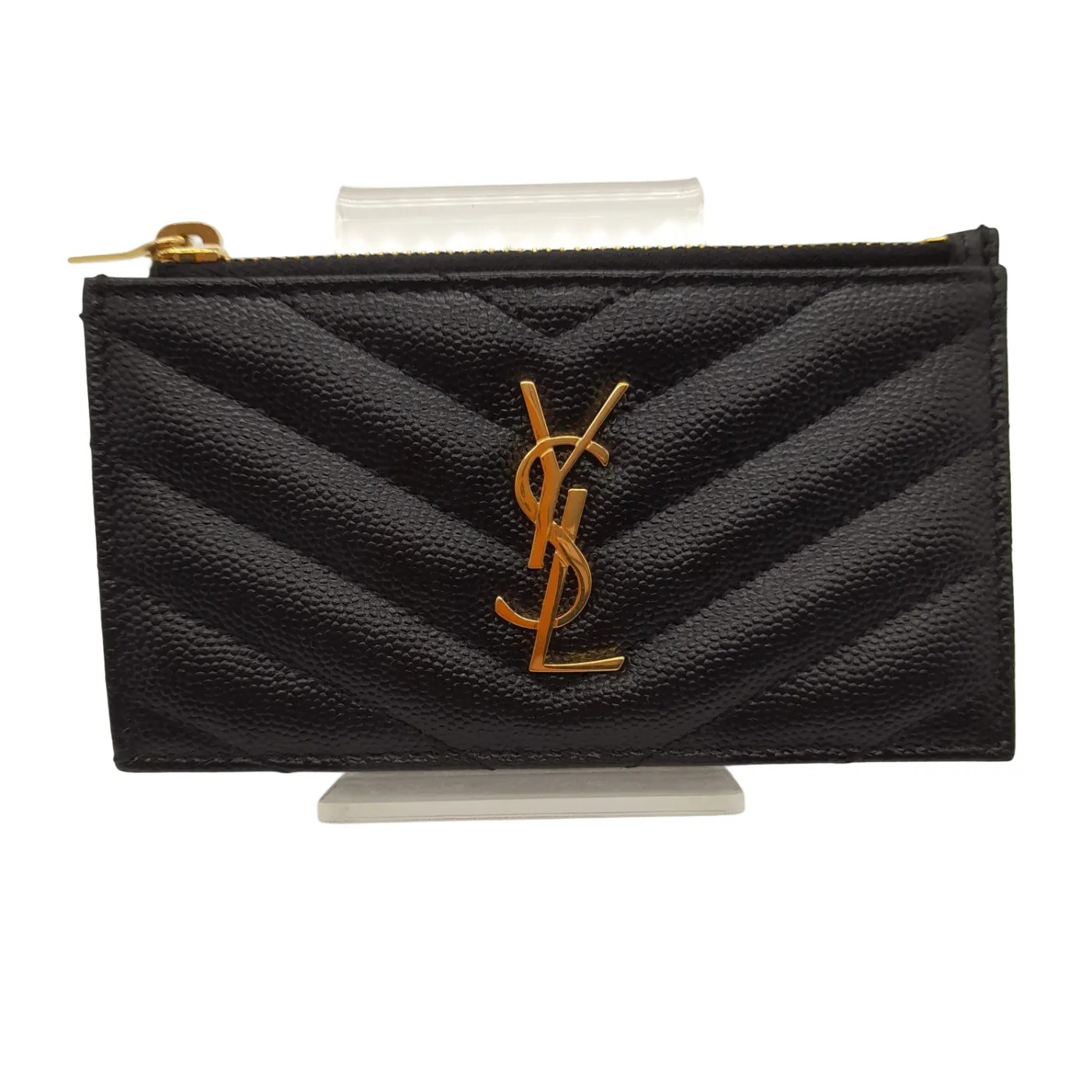 Saint Laurent Paris Monogram Fragments Card Case With Box And Dust Bag