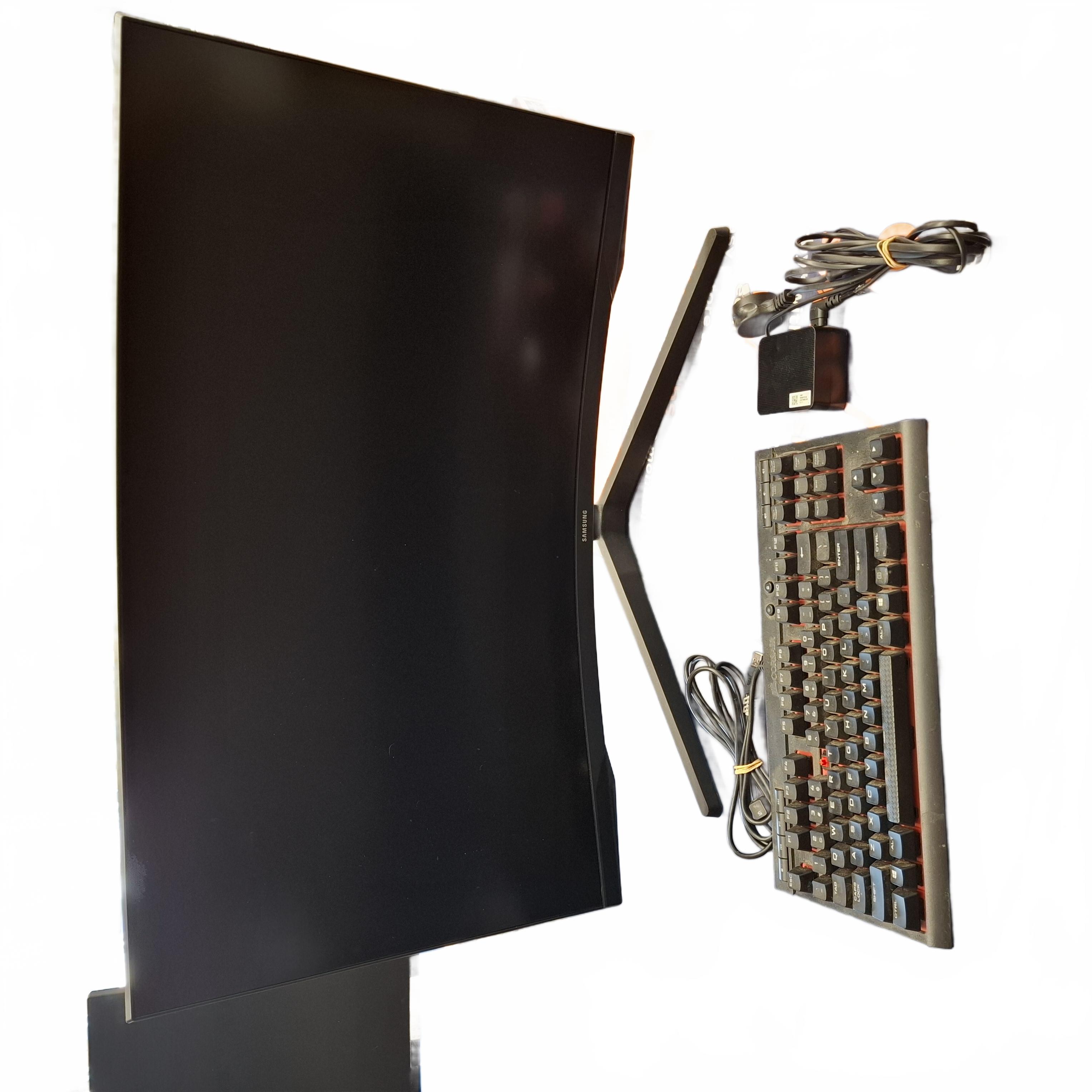 Samsung 32 Inch Curved Monitor C32GSSTQWE Black (JN) pickup.
