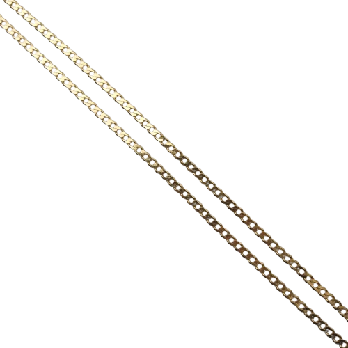 9ct Yellow Gold Curb Necklace – 10.0g – 55cm Length – 4mm Width – Stamped 375