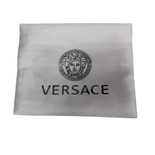 Versace DBSE591 Palazzo La Medusa Black Leather Chain Clutch Handbag with Dust Bag (MR)