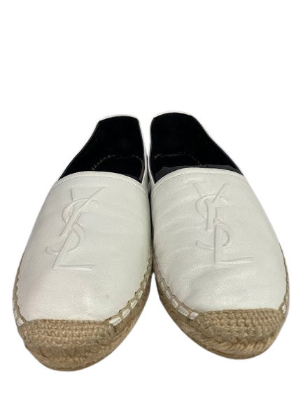 Saint Laurent Monogram Espadrille White 484890 (NG)
