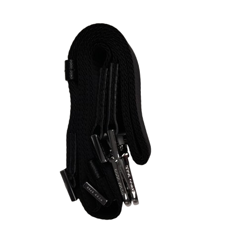 HUGO BOSS Black Signature Leather Document Bag with Strap (MR)