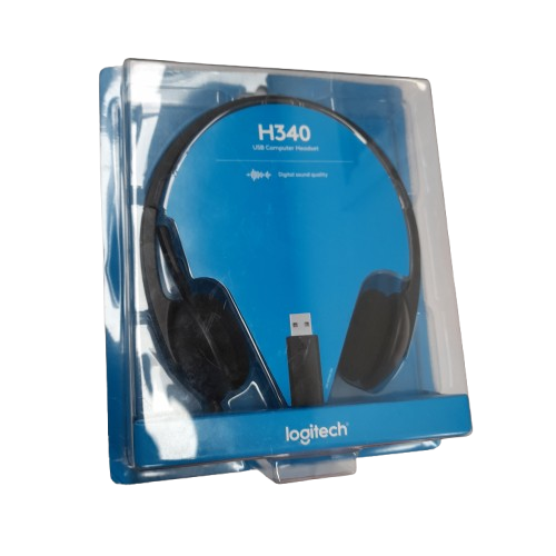 Logitech H340 Corded USB Headset Black  (LN)