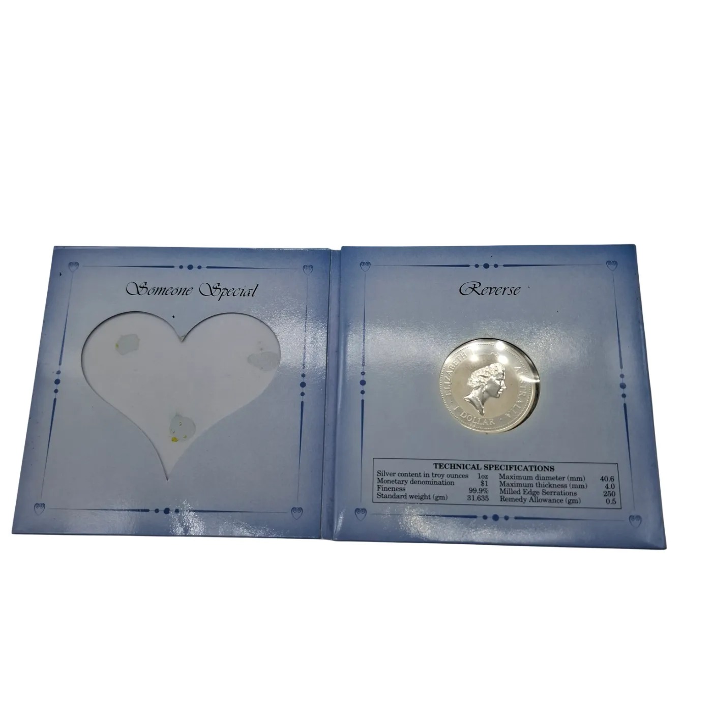 Perth Mint Kookaburra 1oz Silver Coin Blue Gift Case (WR 1416642)