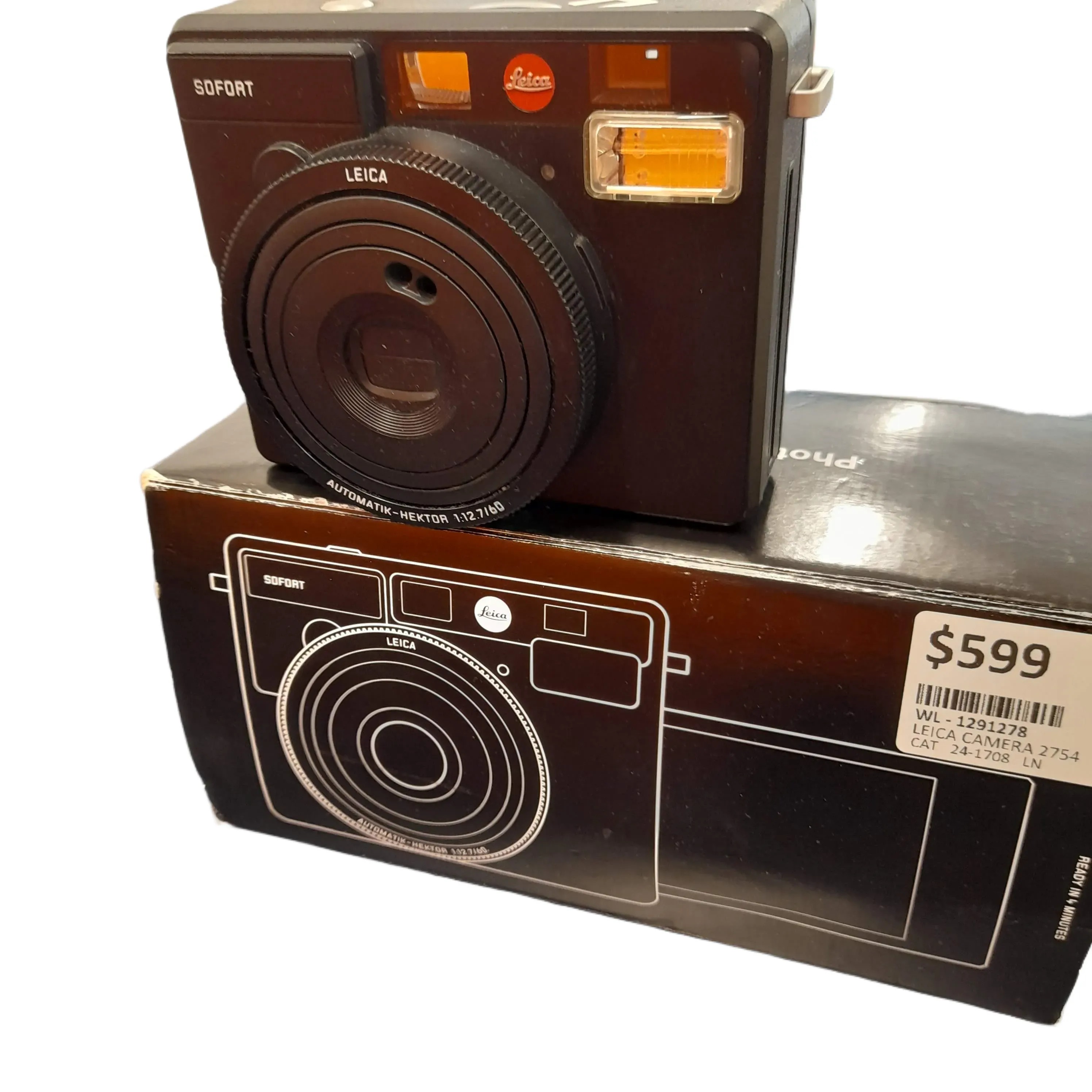 *Sold As Is* Leica Sofort 2754 Instant Camera In Box + Charger + Manual *Missing Door Latch* (WR 1291278)