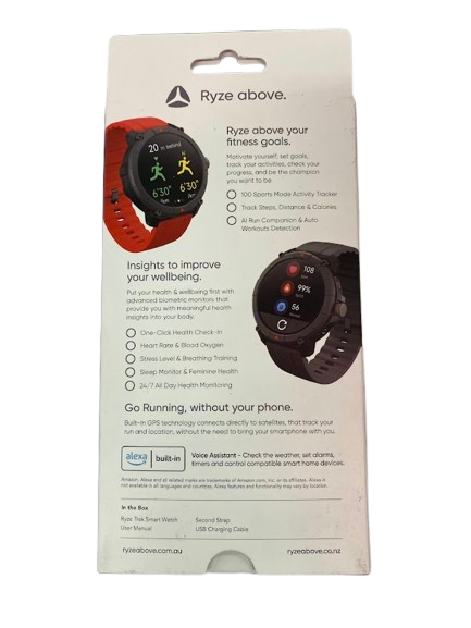 Ryze Trek Smart Watch Black And Red RZ-WAEA (NG)