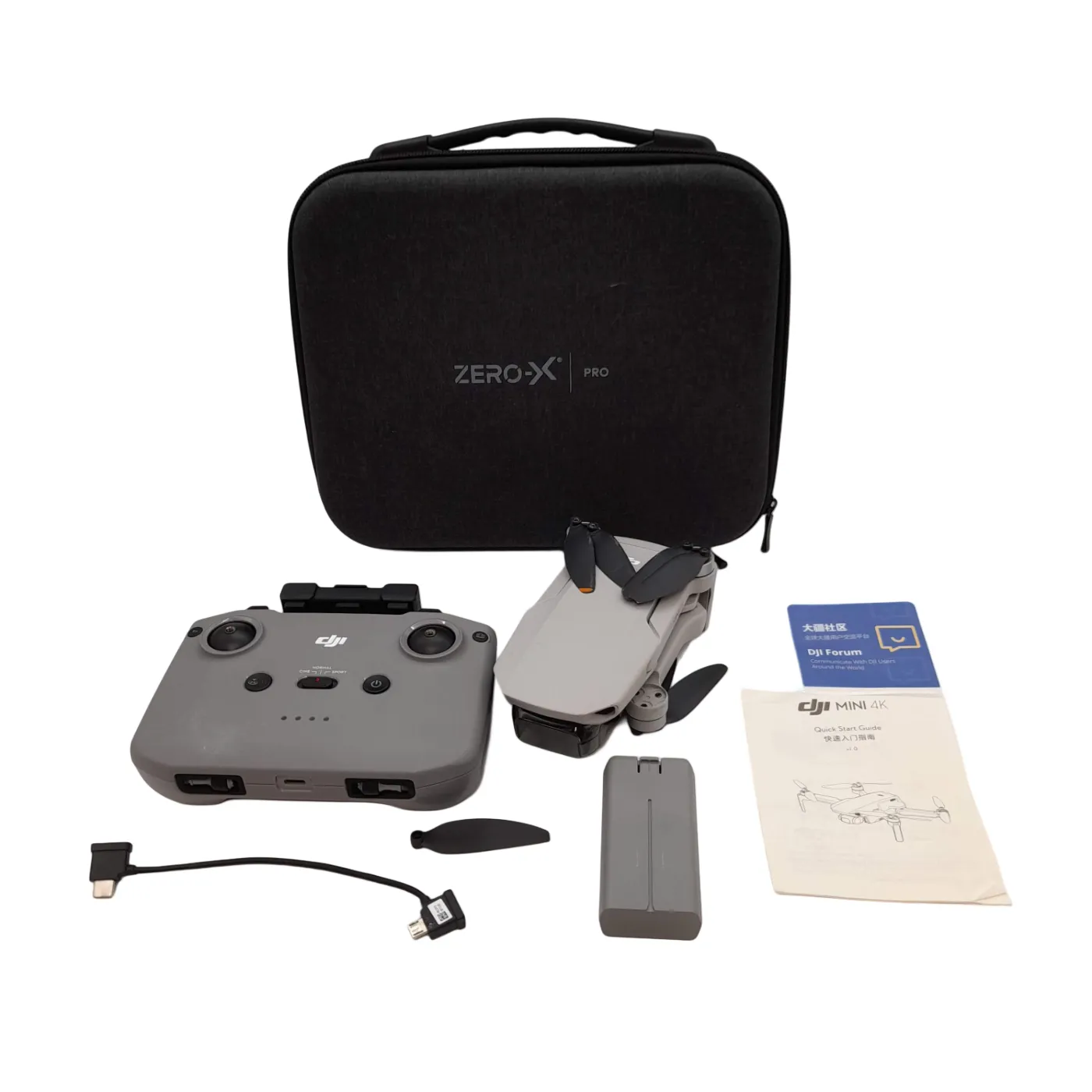 DJI Mini 4K Drone + Remote, Case, 2× Batteries – SOLD AS IS (WL)