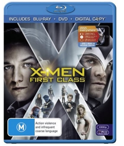 X-Men: First Class Blu Ray + DVD + Digital Copy – Very Good Condition (CP)