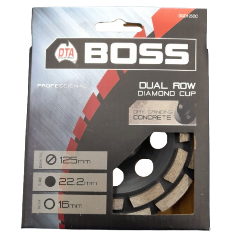 DTA Boss Grinder Discs 125mm Dual Row Diamond Cup DGD125DC (LN)