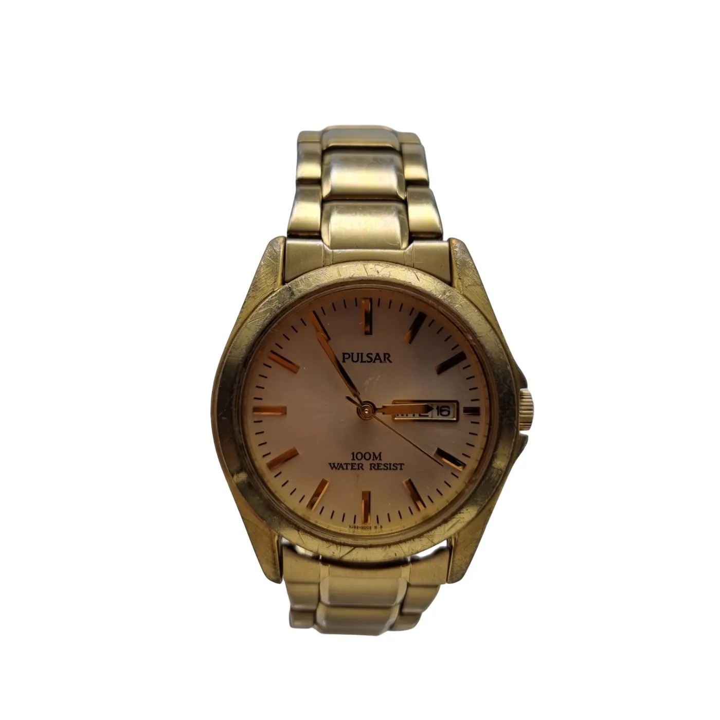 Pulsar VJ33-X003 Men’s Gold Watch with Stainless Steel Band (WR 1405802)