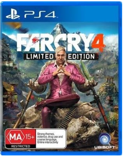 Sony Playstation 4 Far Cry 4, Excellent Condition, With Case + Manual (CP 1355049)