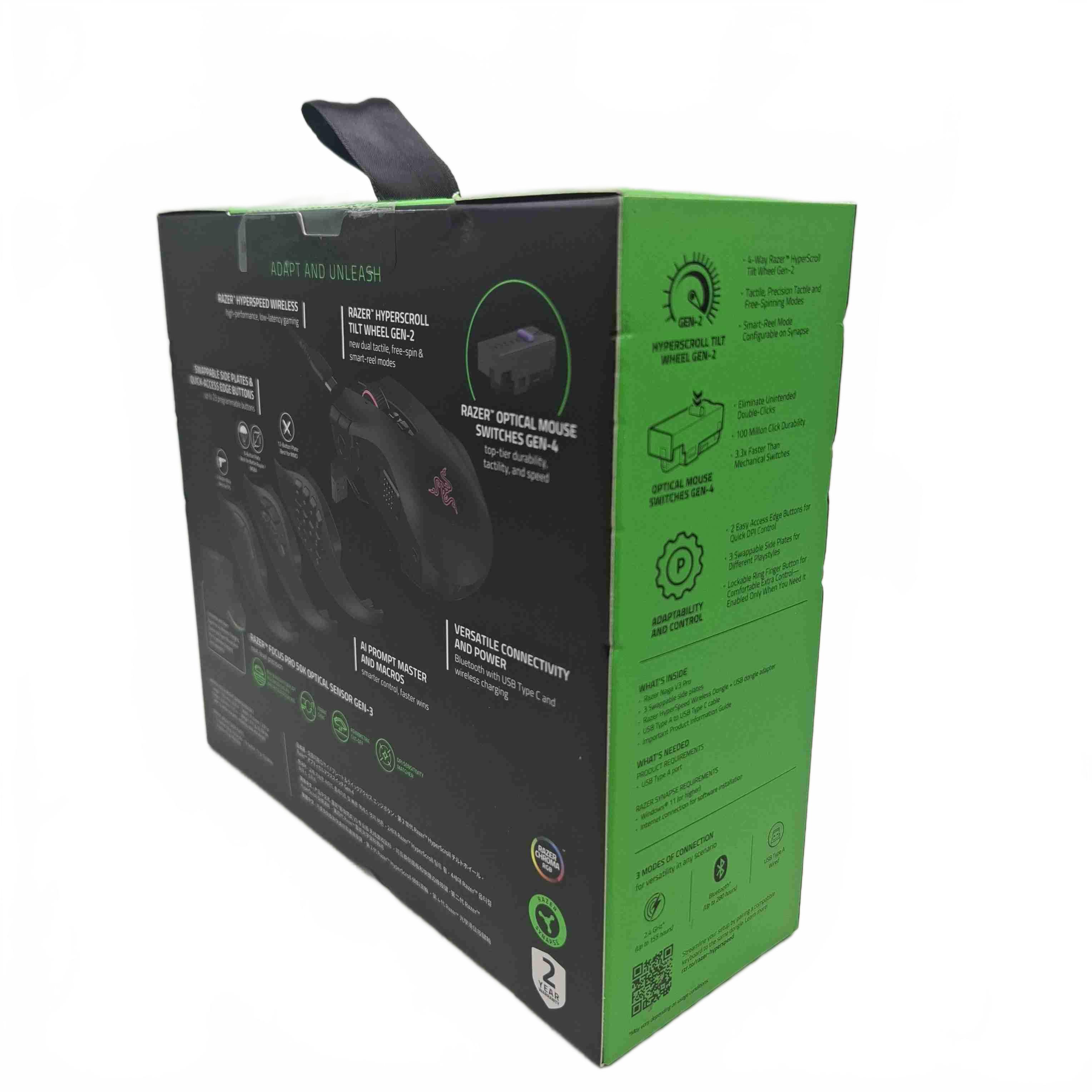 Razer Naga V3 Pro MMO Wireless Gaming Mouse In Box (WR 1429987)