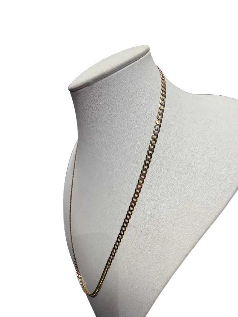 Ladies 9ct Yellow Gold Curb Necklace 6.0g (1428060) (MR)