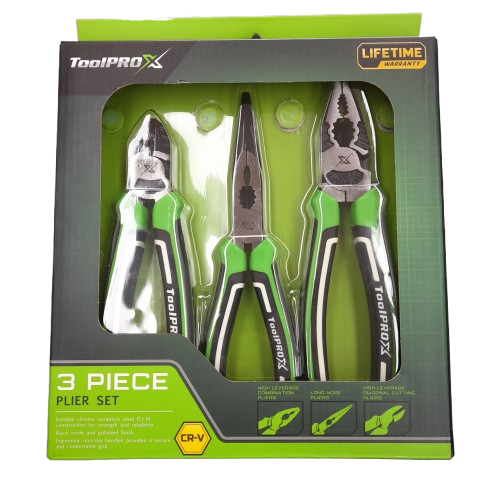 Toolpro Plier Set 3 Piece Model 651402 (LN)