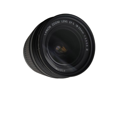 Canon DSLR EOS 1500D, 24.1MP, Black, With EFS 18-55mm 1:3.5-5.6 III Lens, Pro Master 58MM UV Lens Filter, Battery + Strap – No Charger (NA 1350568)