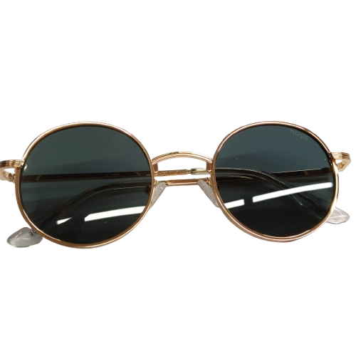NUQE L7011 Gold Round Sunglasses (LE)