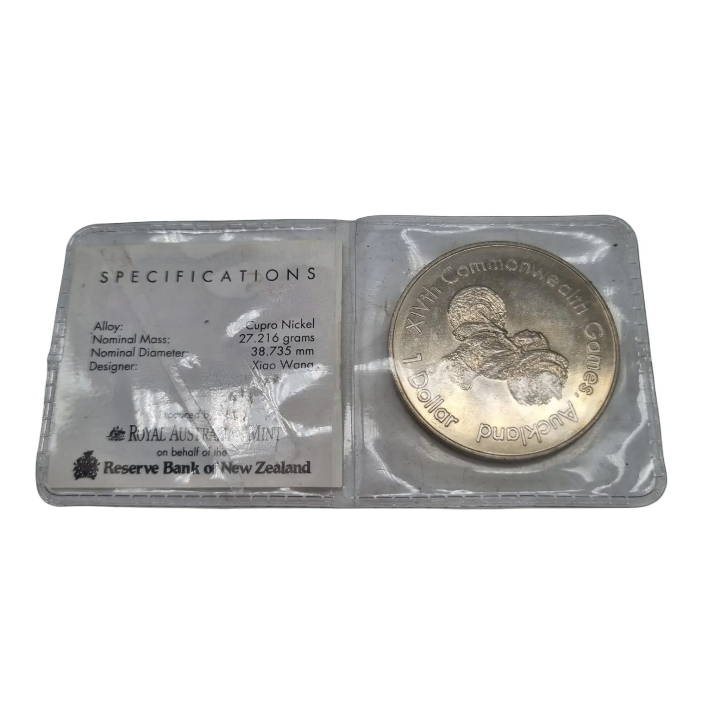 New Zealand 1974 One Dollar Silver Coin – Commonwealth Games