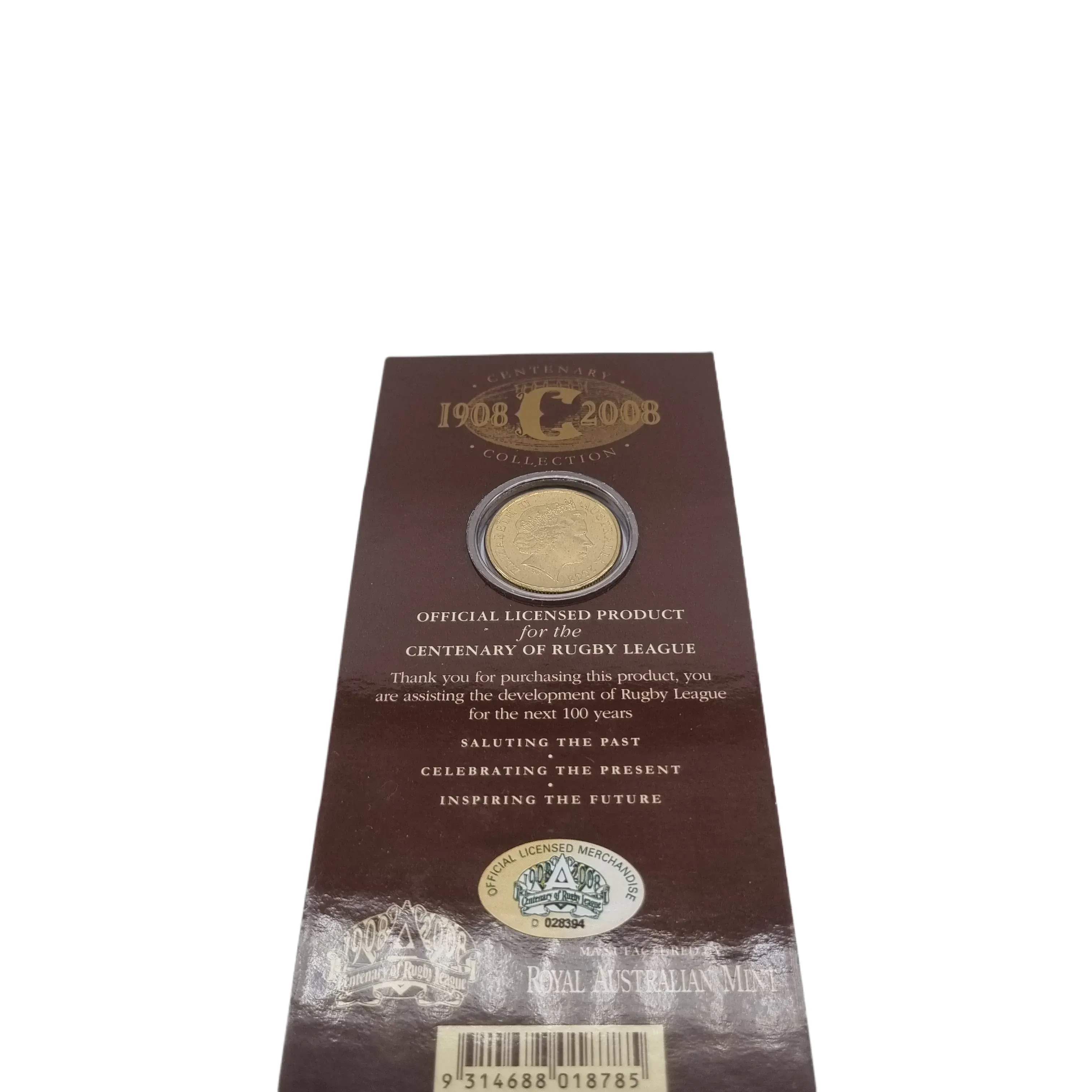 Royal Australian Mint – 2008 Centenary of Rugby League $1 Uncirculated Coin