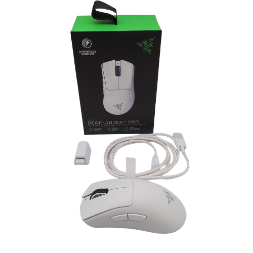 RAZER MOUSE DEATHADDER V3 PRO WHITE IN BOX