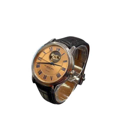 Raymond Weil Men’s Millesime Automatic Watch with Leather Strap (Model: 2925-STC-60001) (GE)