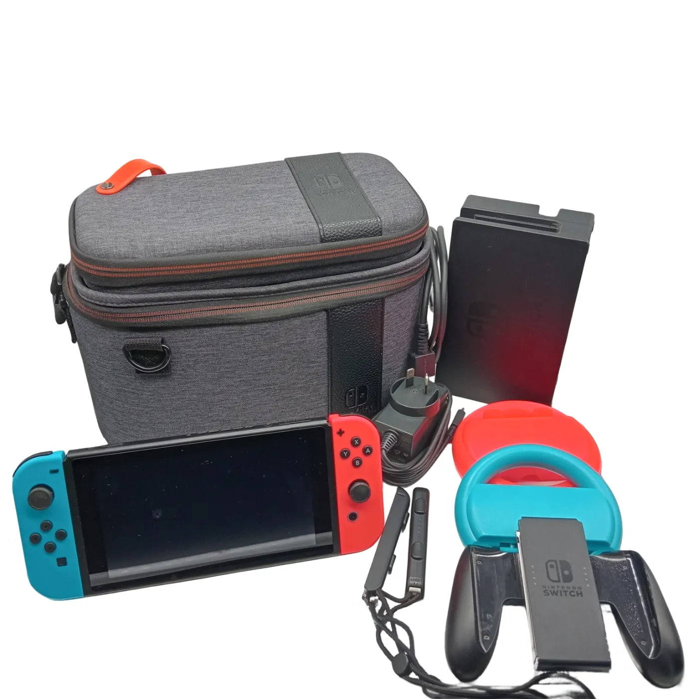 Nintendo Switch Console Bundle HAC-001(-01) – Black + Case + Dock + Charger   (WR 1352945)