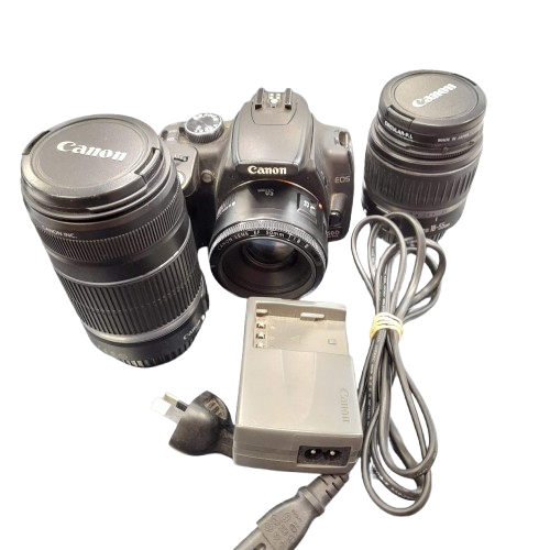 Canon Camera EOS 350D With 3 Lenses Charger And Bag (GE)