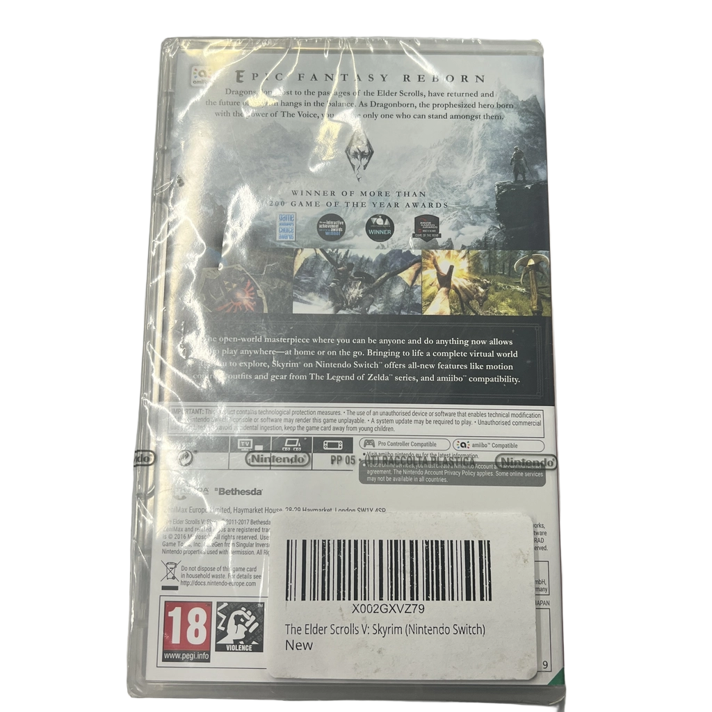 Skyrim Nintendo Switch Video Game (MK)